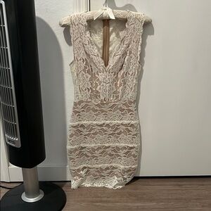 Elegant Cream Lace Dress